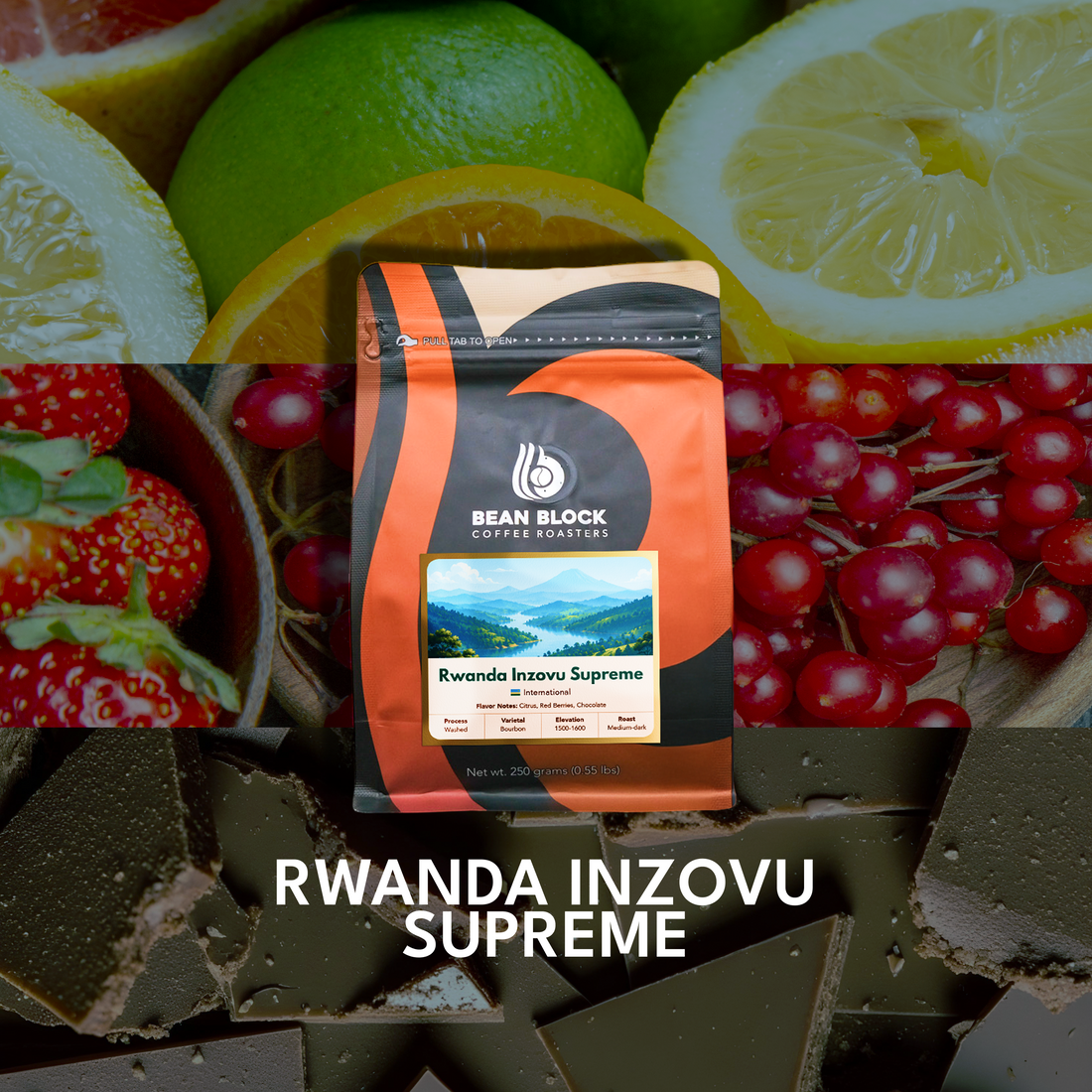 Rwanda Inzovu Arabica Coffee Beans - Freshly Roasted, Premium Quality - Roasted in Philippines by Bean Block Coffee Roasters