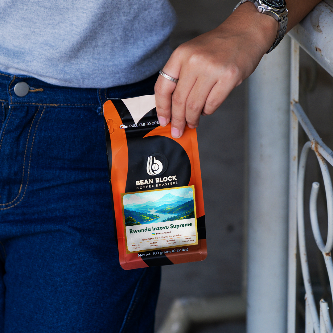 Rwanda Inzovu Arabica Coffee Beans - Freshly Roasted, Premium Quality - Roasted in Philippines by Bean Block Coffee Roasters