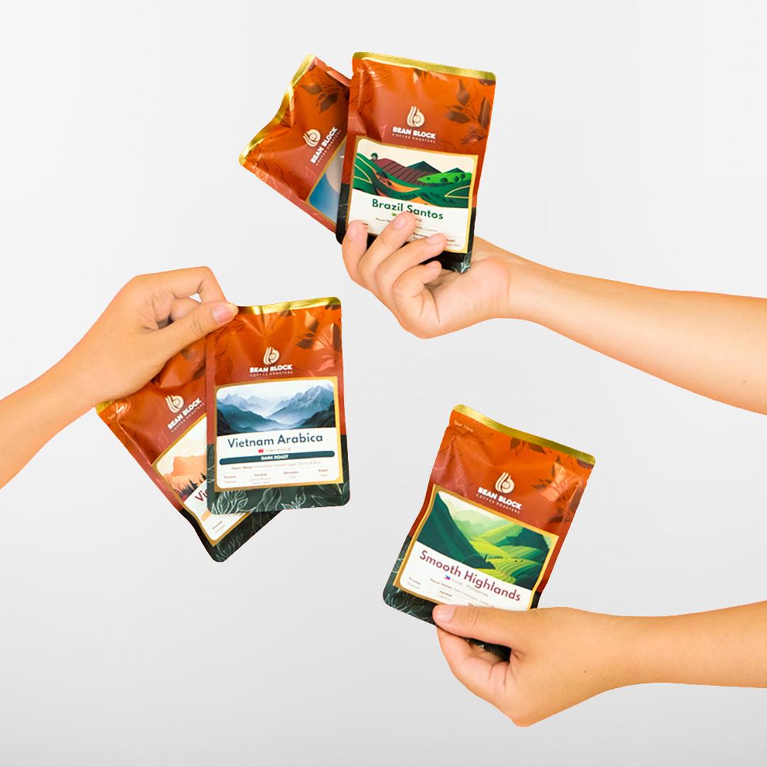 Bean Block Coffee Sampler – Freshly Roasted Premium Coffee Beans | Roasted in PH by Bean Block